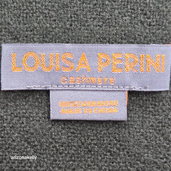 DARK GREEN Cashmere Scarf Louisa Pernini - Picture 5 of 9